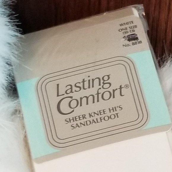 NWT Lasting Comfort white knee high - Picture 2 of 2